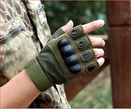 Non-Slip Half Finger Rubber Knuckle Motorcycle Gloves